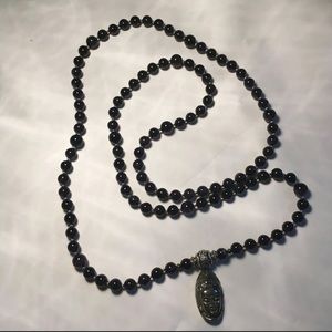 Handmade Exclusive Prayer Mala 108 Beads 10mm Amethyst Grade A w/ Pyrite Pendant